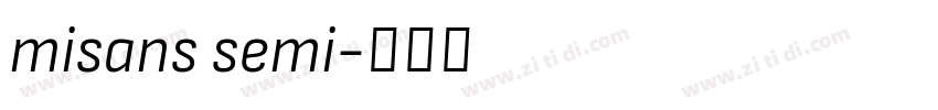 misans semi字体转换